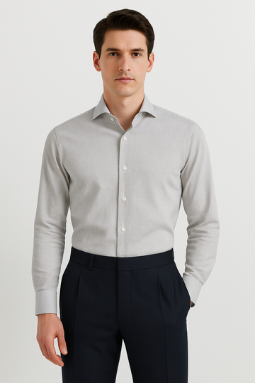 White Herringbone EcoLux Bamboo Lyocell