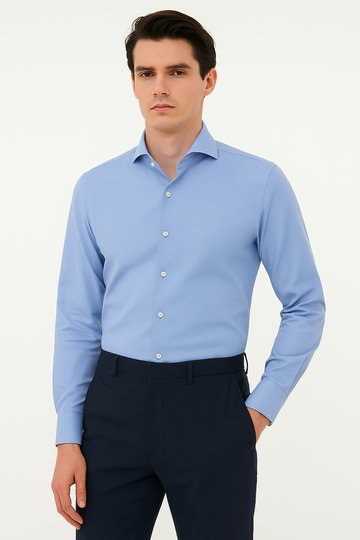 Light Blue EcoLux Bamboo Lyocell Twill