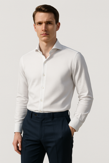 Pure White Poplin Balanced Bamboo Lyocell Performance