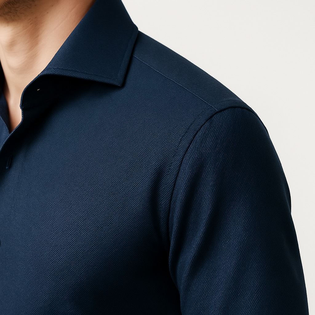 Dark Navy Twill Pure Superfine Cotton