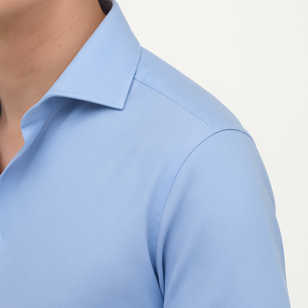 Blue Poplin PureBalance Bamboo Cotton