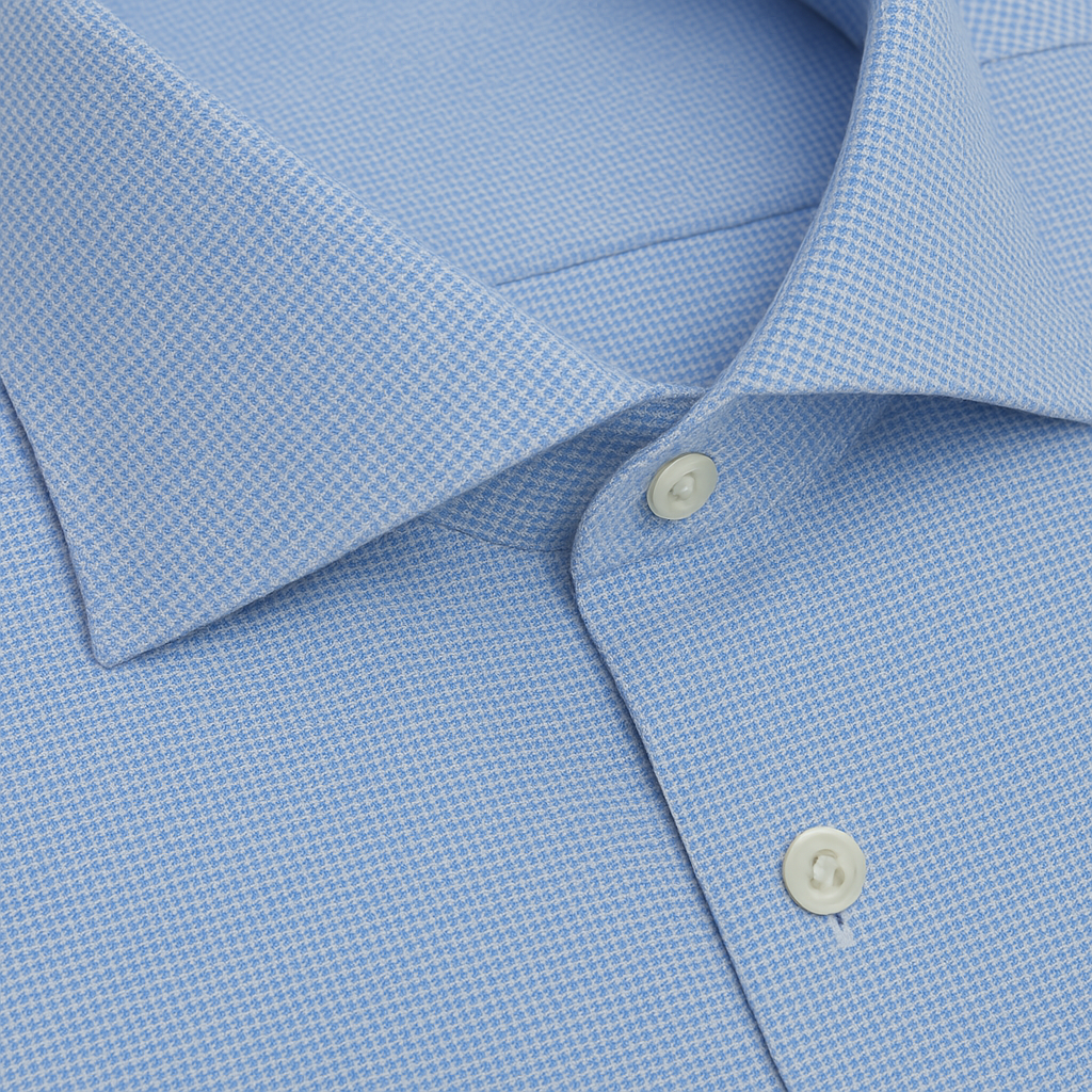 Ice Blue Pinpoint Classic Bamboo Lyocell Microfiber