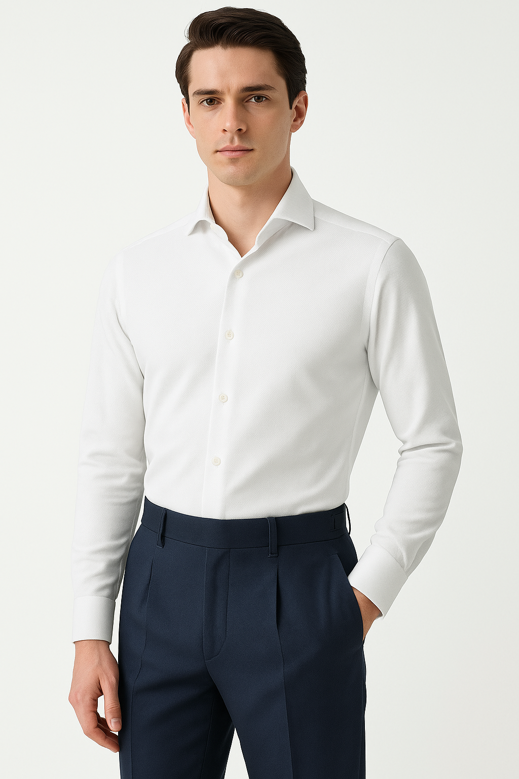 White Twill Premium Tencel Cotton