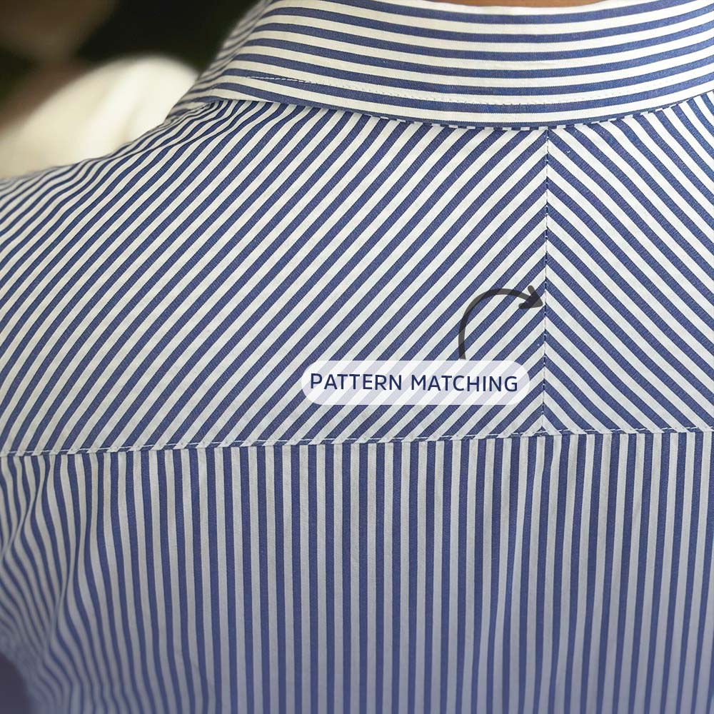 Blue Stripe Twill Cotton Microfiber Comfort